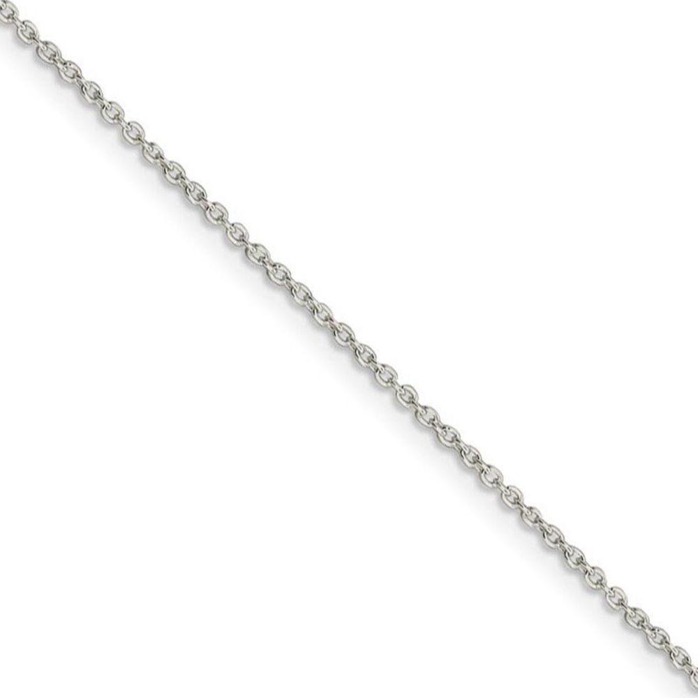 1.25mm, Sterling Silver Classic Solid Cable Chain Necklace, 30 Inch